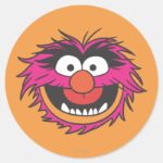 Animal Head Classic Round Sticker