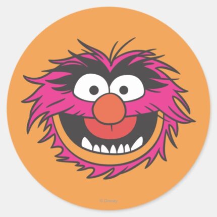 Animal Head Classic Round Sticker