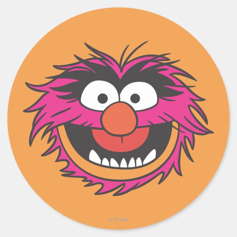 Animal Head Classic Round Sticker Animal Head Classic Round Sticker