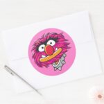 Animal With Collar Classic Round Sticker