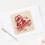 Animal World Tour Square Sticker