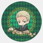 Anime Draco Malfoy Classic Round Sticker