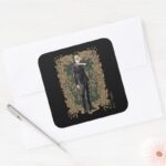 Anime Draco Malfoy Ornate Frame Square Sticker
