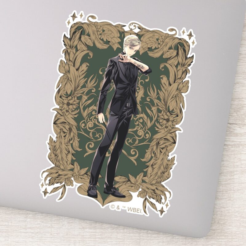 Anime Draco Malfoy Ornate Frame Sticker Anime Draco Malfoy Ornate Frame Sticker