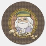 Anime Dumbledore Classic Round Sticker