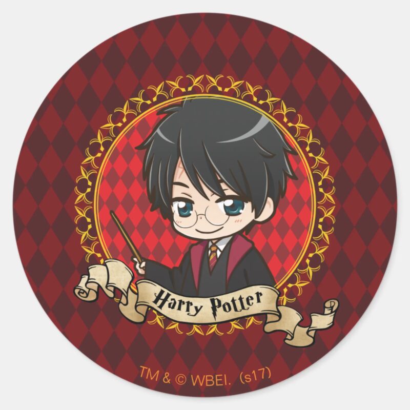 Anime Harry Potter Classic Round Sticker Anime Harry Potter Classic Round Sticker