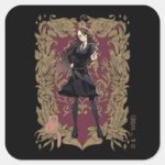 Anime Hermione Granger Ornate Frame Square Sticker