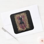 Anime Hermione Granger Ornate Frame Square Sticker