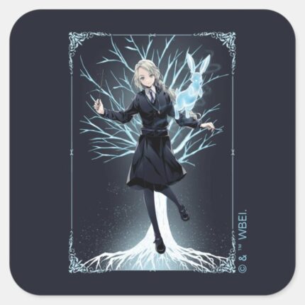 Anime Luna Lovegoods Rabbit Patronus Square Sticker