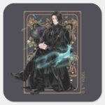 Anime Professor Severus Snape Seated Square Sticker