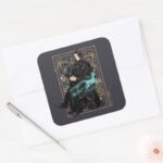 Anime Professor Severus Snape Seated Square Sticker