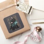 Anime Professor Severus Snape Seated Square Sticker