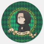 Anime Professor Snape Classic Round Sticker