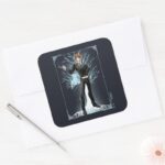 Anime Ron Weasleys Jack Russell Terrier Patronus Square Sticker