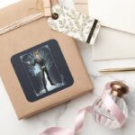 Anime Ron Weasleys Jack Russell Terrier Patronus Square Sticker