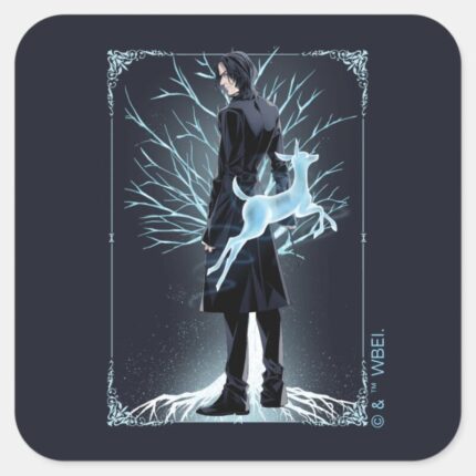 Anime Severus Snapes Doe Patronus Square Sticker
