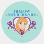 Anna Follow Your Heart Classic Round Sticker