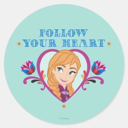 Anna Follow Your Heart Classic Round Sticker