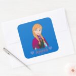 Anna Portrait With Name Square Sticker
