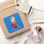 Anna Portrait With Name Square Sticker