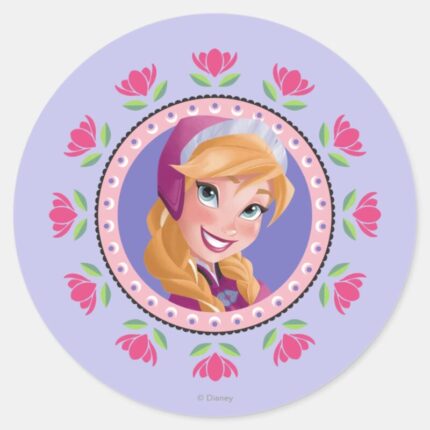 Anna Princess Classic Round Sticker