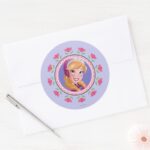 Anna Princess Classic Round Sticker