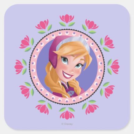 Anna Princess Square Sticker