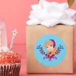 Anna Strong Heart Classic Round Sticker