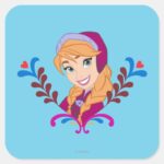 Anna Strong Heart Square Sticker