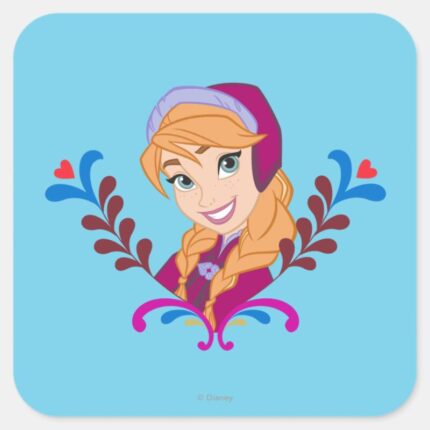 Anna Strong Heart Square Sticker