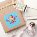 Anna Strong Heart Square Sticker
