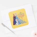 Anna And Elsa Celebrate Summer Square Sticker