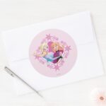 Anna And Elsa Family Forever Classic Round Sticker