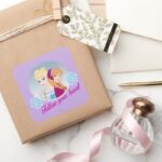 Anna And Elsa Follow Your Heart Square Sticker