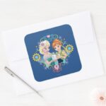 Anna And Elsa Gift For Sister Square Sticker