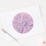 Anna And Elsa I Love My Sister Classic Round Sticker