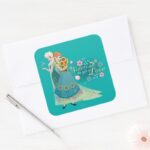 Anna And Elsa Sister Love Square Sticker