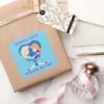 Anna And Elsa Strong Bond Strong Heart Square Sticker