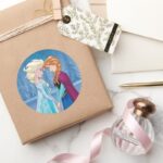 Anna And Elsa Together Forever Classic Round Sticker