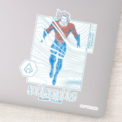 Aquaman Atlantis Surf Club Sticker