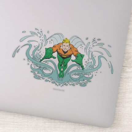 Aquaman Lunging Forward Sticker