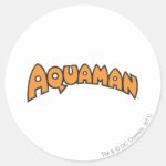 Aquaman Orange Logo Classic Round Sticker