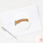 Aquaman Orange Logo Classic Round Sticker