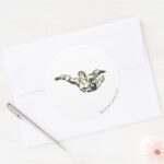 Aquaman Soars BW Classic Round Sticker