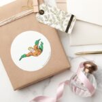 Aquaman Soars Classic Round Sticker