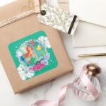 Ariel Curious 2 Square Sticker