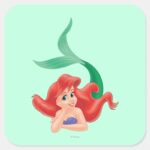 Ariel Laying Down Square Sticker