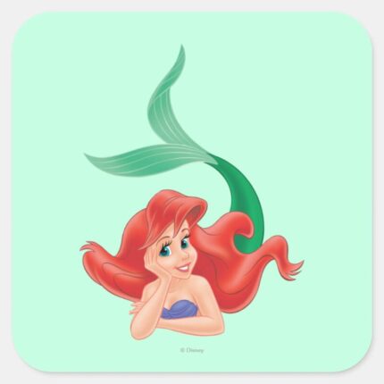 Ariel Laying Down Square Sticker