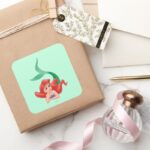 Ariel Laying Down Square Sticker