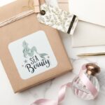 Ariel Silhouette Sea Beauty Square Sticker